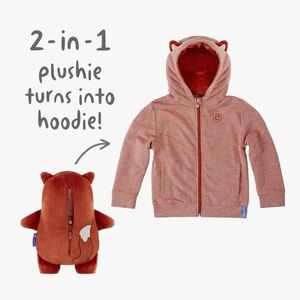 NEW Cubcoats Flynn the Fox 2-in-1 Plushie Hoodie and Jogger Set, 4-5